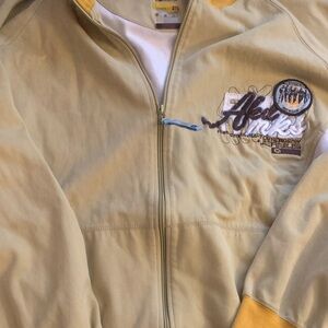 Yellow Zip-Up Hoodie with Embroidered Logo